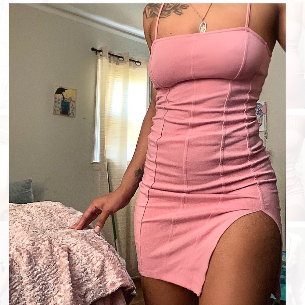 Light pink fitted dress